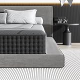 BLOC DE RESSORTS POCHES : Le matelas à ressorts poches est doté d'un système de soutien à ressorts renforcés à 7 zones qui assure un soutien plus fiable des bords, répartit uniformément le poids du corps et offre juste la bonne quantité de soutien à chaque partie du corps.