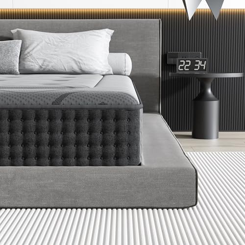 DEWINNER Colchón 105 x 190 x 30 cm, Espuma viscoelástica, Muelles Individuales, Altura 30 cm, Absorbe la Humedad, Transpirable, hipoalergénico y Antibacteriano