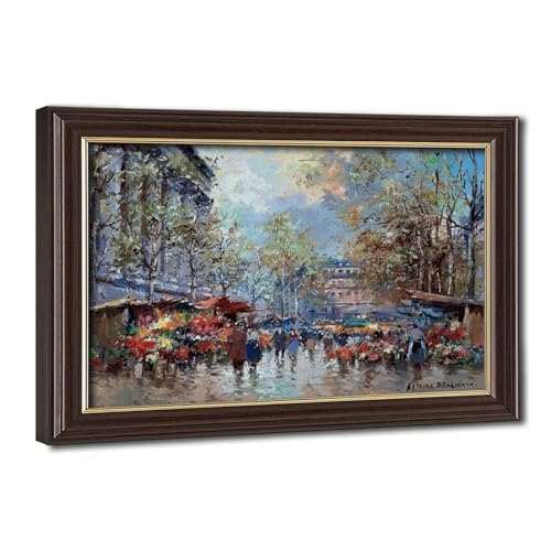 Tableau Marché aux fleurs de Paris Blanchard toile tendue haut de gamme