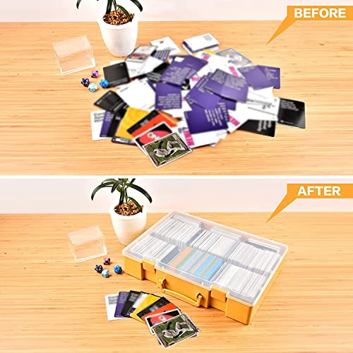 Alcyon Large 2200+ Trading Card Game Holder Organizer, Deck Box Case Storage Compatible With Cards Against Humanity/For Mtg/For Yugioh/For Dominion/Sport Cards, Fits Main Game And All Expansions #TOP5