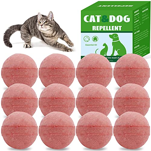 12Pack Cat Repellent Indoor Outdoor, Cat & Dog Natural Repellents Peppermint Oil to Repel Stray Dog Feral Cats Deer Animal Keep Your Home Yard Porch Furniture Curtain from Cat Scratches
