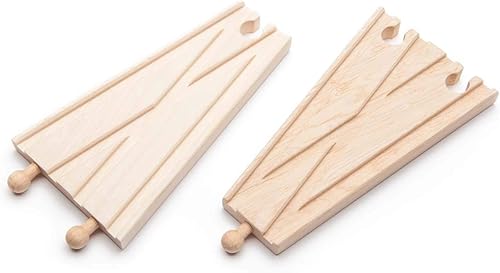 Miniatura 2 de inc. Switch Track, accesorios de madera para vías de tren compatibles con Thomas & Friends, Brio Wooden Train, y todos los juegos de trenes de