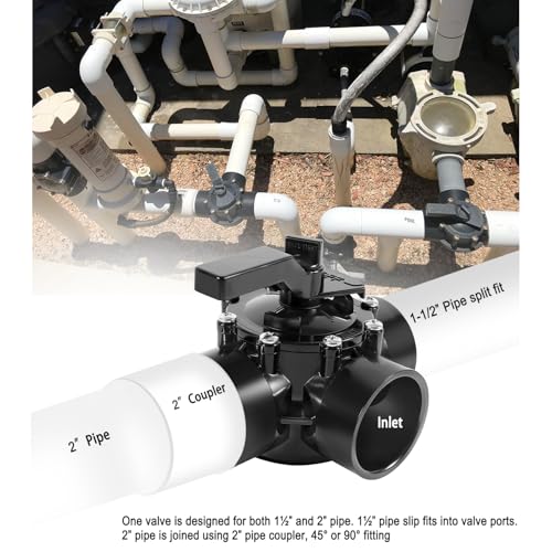 3 Way Pool Diverter Valve 1.5 Inch -1 1/2 Inch to 2 Inch- Replaces for Pentair 263037 Pool & Spa Diverter Valve