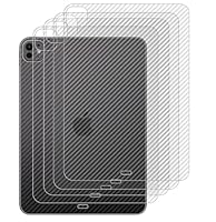 GIOPUEY Rückseite Folie Kompatibel mit iPad Pro 13 M5 2025, [4 Stück] 0.1mm Ultradünn Carbon Muster Rückseite Folie, Kratzfest Anti Fingerabdruck rutschfest