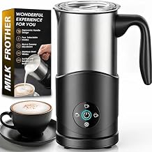 Dynooper 4in1 Electric Milk Frother, 350mL Milk Steamer & 7700RPM High