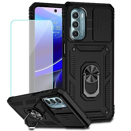 Coque Moto G Stylus 5G 2022 Motorola avec protège-écran verre trempé et anneau