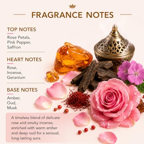Image of Incense De Rose Hair Perfume 30ml - Floral Incense Hair Mist for Women | Long Lasting Rose Amber Hair Fragrance | Lightweight Non-Drying Luxury Hair Scent