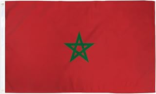 BPA Morocco - Moroccan Flags - Banner 3x5 ft Light Polyester, 90 x 150 cm
