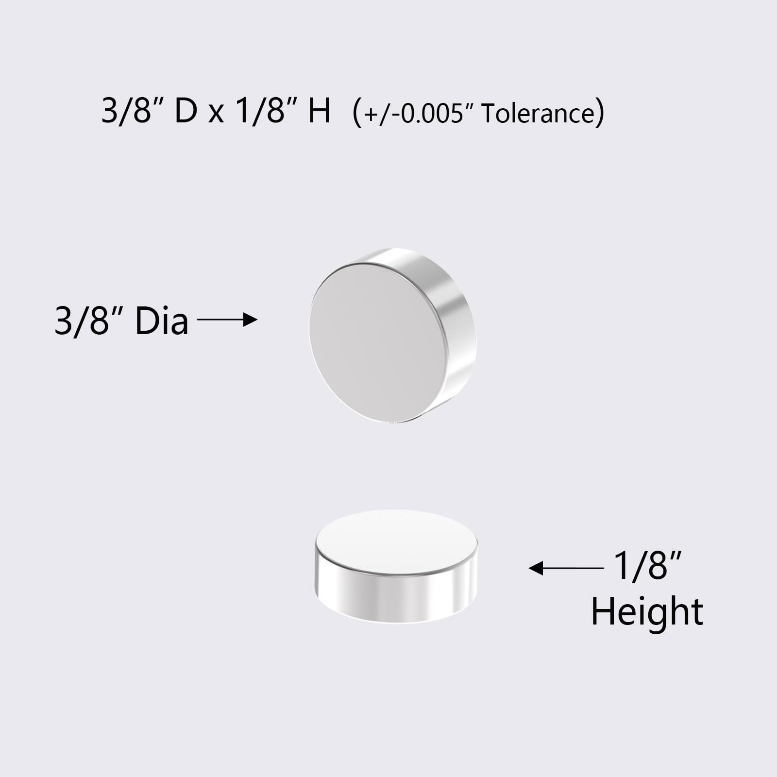 N52-3/8 D x 1/8" H - 60 Pack, Strong Neodymium Disc Magnets, Powerful Rare Earth Magnets, Round Fridge Magnet, Refrigerator Magnet for Whiteboard,Locker, Crafts,DIY Building Scientific — Amazon image 3
