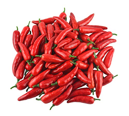 JEDFORE Simulation Künstliches lebensechtes Gemüse Roter Pfeffer Hot Chili für Zuhause Küche Dekoration 80 Stück Set Cover