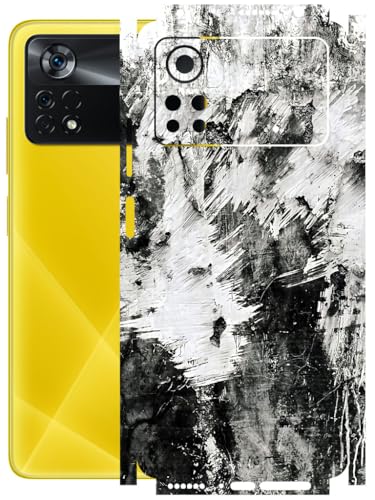 Image of AtOdds - Full Body Back Screen Guard Protector Film - Lamination Wrap Skin Sticker Compatible with Poco X4 PRO (5G) | Scratchproof Matte Finish (Messed)