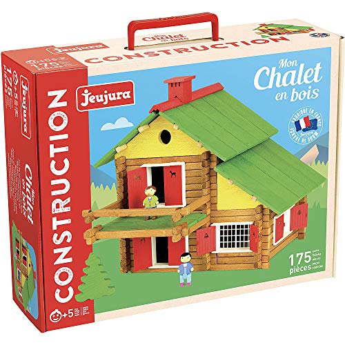 51ORRz80iHL Jeujura - Jouet en Bois - Chalet Suisse - 175 Pièces Taille Unique J8004