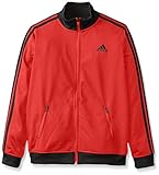 adidas Big Boys' Separates Training Track Jacket, Light Scarlet/Black, Medium/10-12