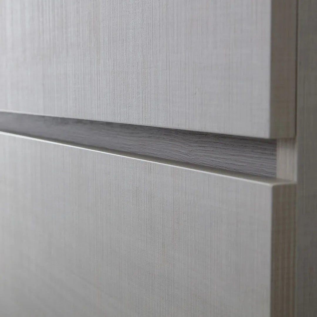 Kiamami Valentina - Mobile bagno sospeso da 100cm con cassetto grigio moon e specchio 100x60