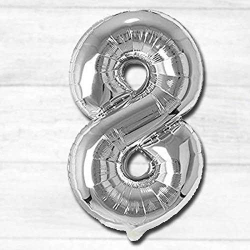 Northland Number 8 SUPRAFOIL Balloon - Ideal for Anniversary, Birthday Party Home Decorations Items