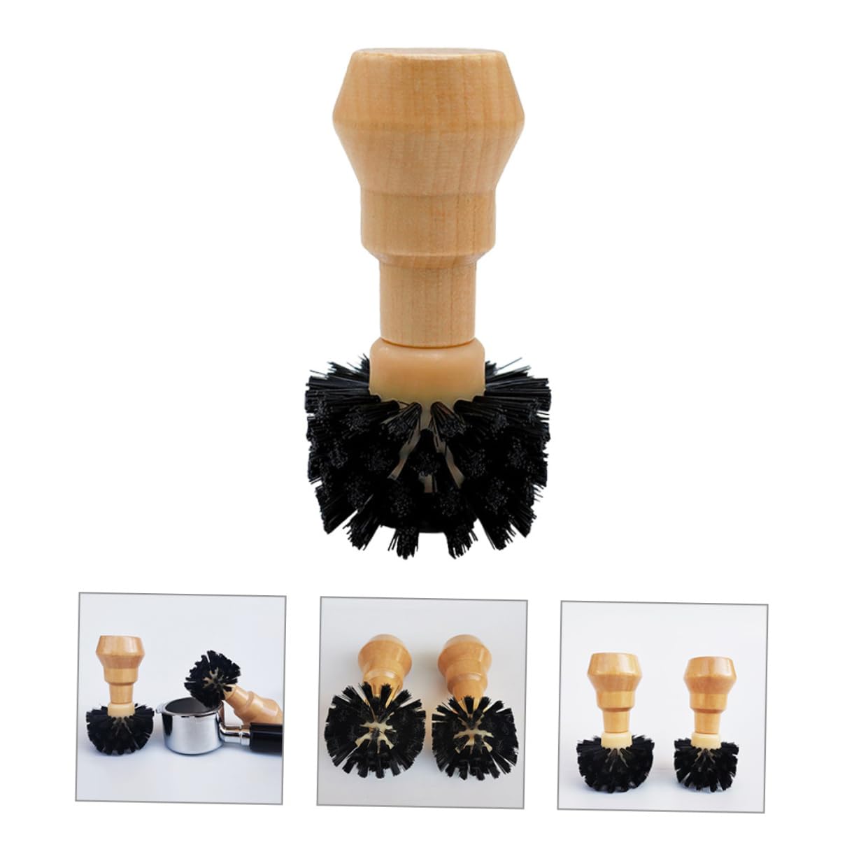 PRETYZOOM 5 Piezas Cepillo De Limpieza Para Cafeteras Maquina De Cafe Concentrado De Café Limpiador De Maquinas De Espresso Cepillo Limpiador De Máquina De Espresso Limpiador De Café Madera