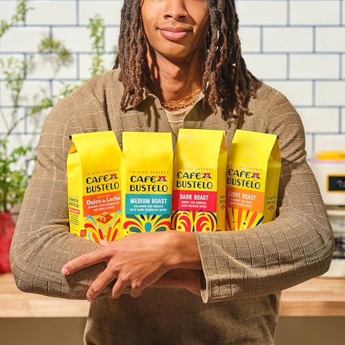 Image of Cafe Bustelo Medium Roast Whole Bean Coffee, 10-Oz. Bag (Pack of 6)