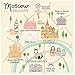 Produktbild Oopsy Daisy World Traveler-Moscow Russia Poster That Stick, 28 x 28 cm