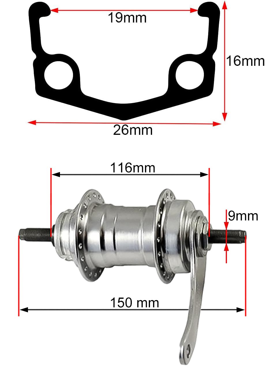 XB3 28 Zoll Laufrad Hinterrad Kastenfelge Rücktritt Bremse 1 Gang