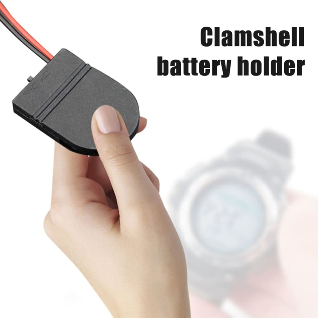 XusLFR 5Pcs Button Battery Holder Coin Cell Storage Box for Case with On/Off Light Weight Battery Holder