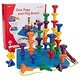 edx education 75112 Childrens Giant Geo Pegs and Board Set