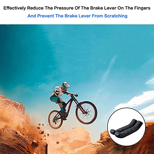 Aleoed Black Universal Bicycle Brake Handle Lever Cover Silicone Gel Anti-Slip Protection Sleeve Brake Fixed Lever Cover Cycling For Mtb Mountain Road Bike #TOP4