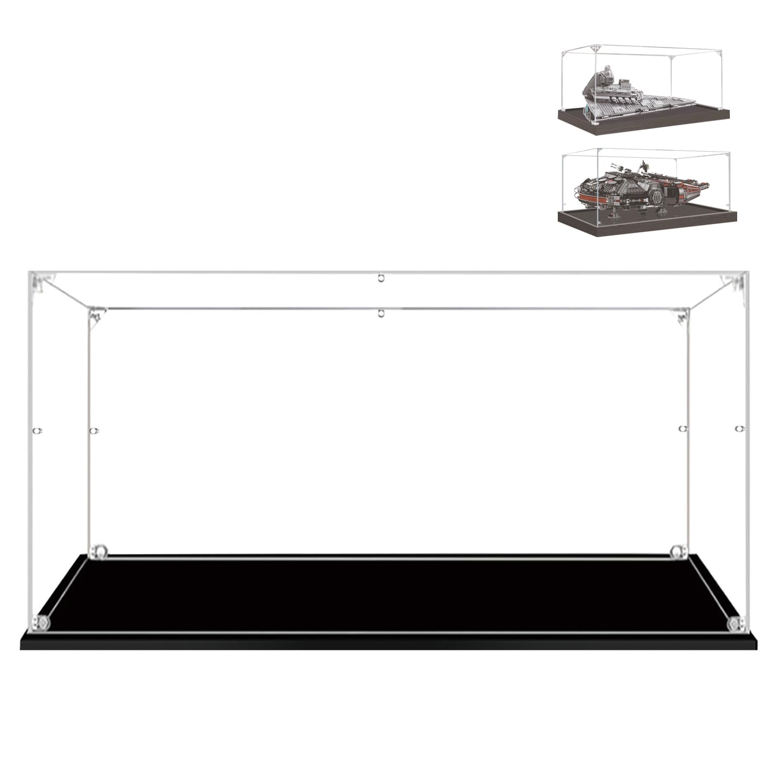 Vitrine für Lego 75394/75389 - Acryl Klar Schaukasten für [Imperialer-Sternzerstörer/Dark-Falcon] Modellbausatz - Vitrine - 51x36x20cm | 2mm