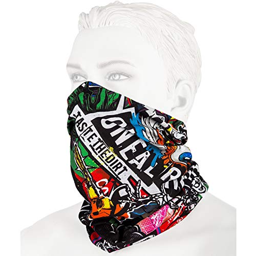 O‘NEAL | Halstuch Schlauch-Schal | Mountainbike Motocross Motorrad | Ungesäumt, Bequemes Material, elastischer Stoff | Neckwarmer Crank | Unisex | Schwarz Multi | Einheitsgröße