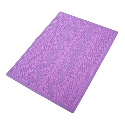 Ciieeo 1Pc Cake Decorating Stencil Elegant Purple Bakery Template for Cake Design for Birthday Wedding and Special Occasion Desserts