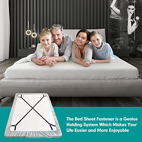 Raytour Sheet Keeper Straps Bed Sheet Holder For Corners Bedsheet Stays Suspender Clips Fitted Sheet Holder Garters Fasteners Mattress Clamps #TOP1