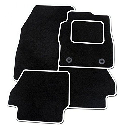 Image of K2AUTOPARTS FIAT 500X 2015ON TAILORED CAR MATS BLACK & WHITE TRIM 3561