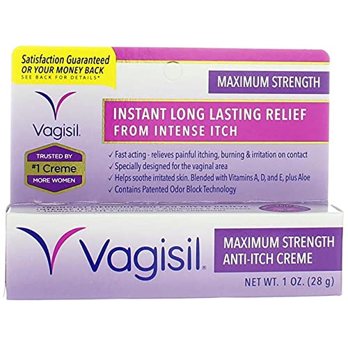 Vagisil Anti-Itch Creme Maximum Strength, 1 Oz by Vagisil (Pack of 3)