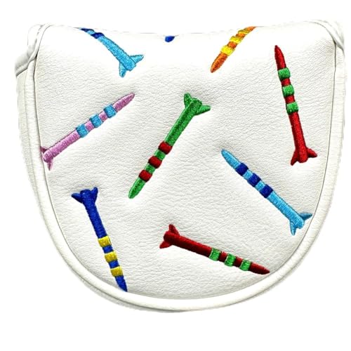 Fowecry Magnetische Golf-Putter-Abdeckung, PU-Mallet-Putter-Abdeckung, Magnetverschluss, Golfschläger-Abdeckung, Tragbare Golf-Putter-Abdeckung, Einfach zu Verwenden,