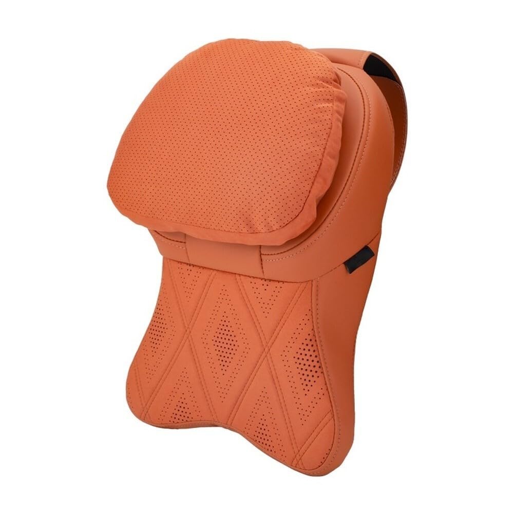 Coussin appuie-tête de voiture en mousse à mémoire de forme avec soutien ergonomique du cou, housse en daim souple et sangles réglables pour sièges de véhicule universels, beige