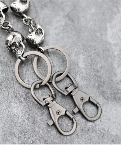 Miglaja Wallet Chain - Wallet Chains for Men Women, Punk Trousers Pants Chain for Biker Heavy Skull Chain Belt Goth Accessories(Skull) - Thumbnail 7