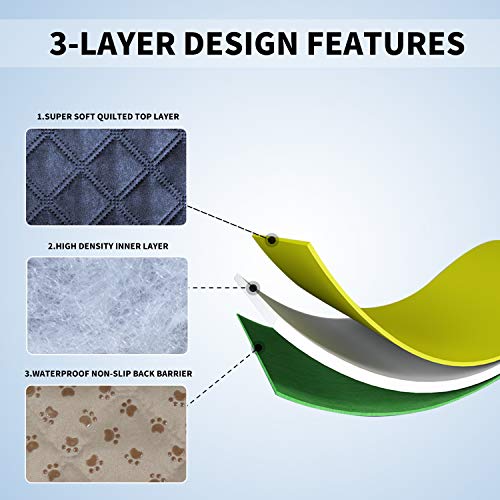 Easy-Going 100% Waterproof Dog Bed Cover, Non-Slip Pet Blanket for Furniture, Washable Couch Cover, Repleasement Sofa Cover (96x82 in,Navy) - Thumbnail 4