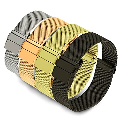 Bracelet montre acier boucle papillon pour le bureau et les sorties