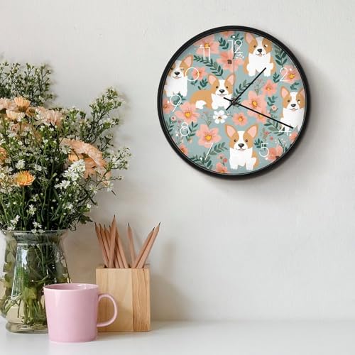 Horloge murale moderne Corgi au design rond et finitions soignées - 4