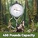 Tada Game Scale 450lb Mechanical Hanging Scale with 8 Inch Dial, Heavy-Duty Design for Kitchen, Fishing, Outdoor Use, and Farms