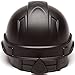Pyramex Ridgeline Cap Style Hard Hat 4 Point Ratchet Matte Black Graphite Pattern