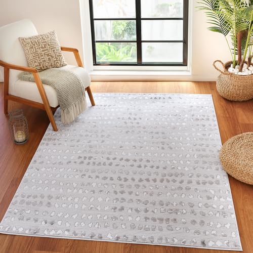 Alfombras Redondas Grandes 200...Gris Marca Livabliss