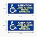 Autodomy Autocollants Handicapé Laissez Au Moins 3 Mètres pour L'Acèss Pack de 2 unités pour Usage Interne Externe Voiture Fourgonnette Camion (Usage Interne)