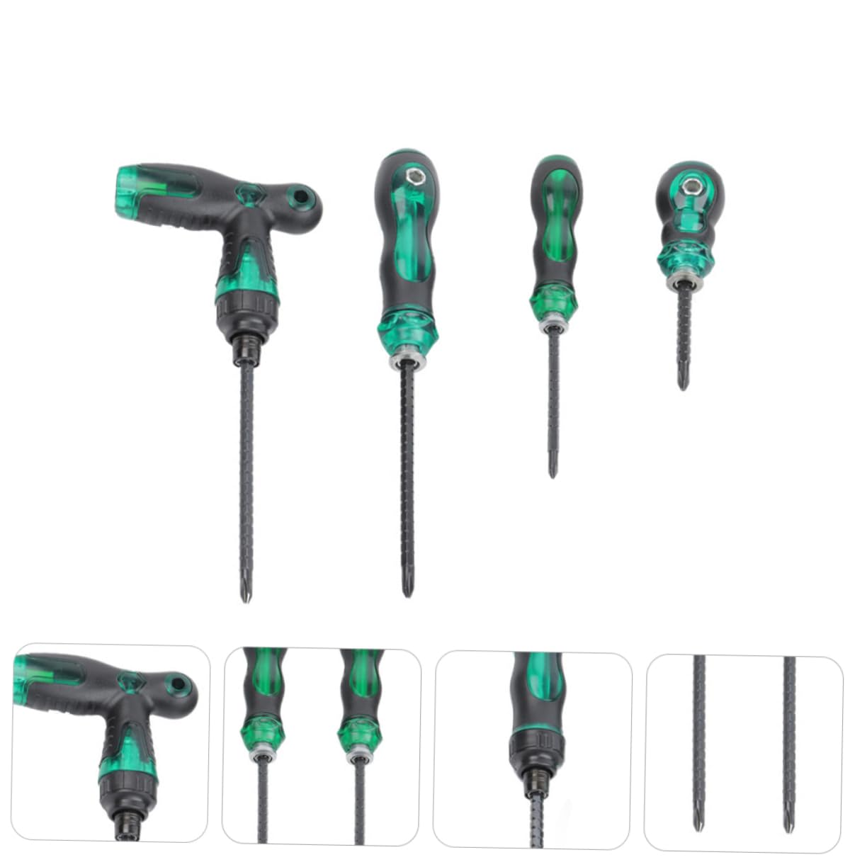 POPETPOP 4piezas Destornilladores Telescópicos De Carraca Cabeza Cruzada y Plana Destornillador Reparación De Electrónicos y Herramientas De Precisión