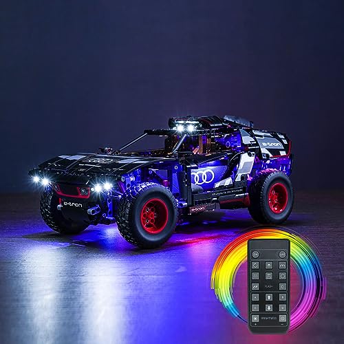 BrickBling Kit de luces de mando a distancia para Lego RS Q e tron, juego de iluminación LED para el 42160 RS Q e tron juguete creativo para adultos y niños