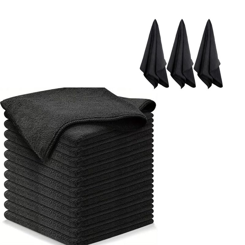 hqclothingbox 10 Paños de Microfibra Ultra Suaves para Lavado de Autos - Absorbentes y Sin Pelusa