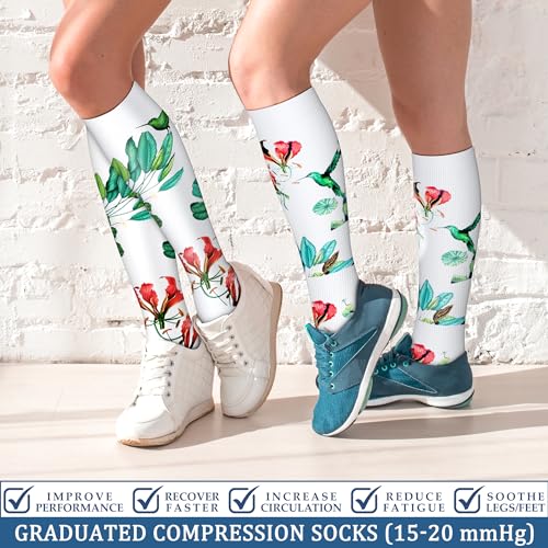 Image of FEYHAY Copper Compression Socks (3 Pairs) 15-20 mmHg Circulation is Best Athletic & Daily for Men & Women, Running, Climbing