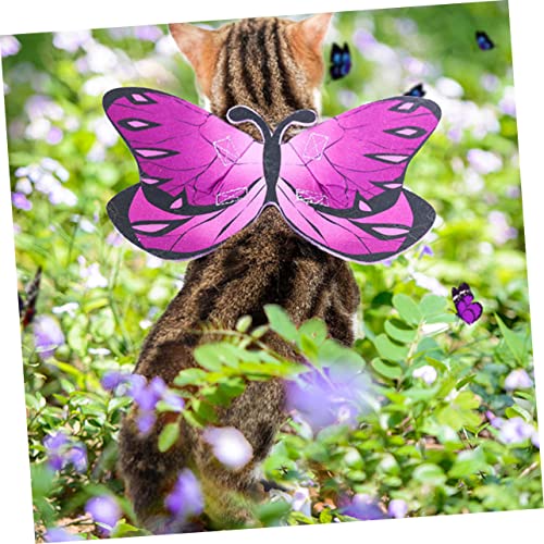 Disfraz alas de mariposa para gatos y perros, color morado miniatura 3