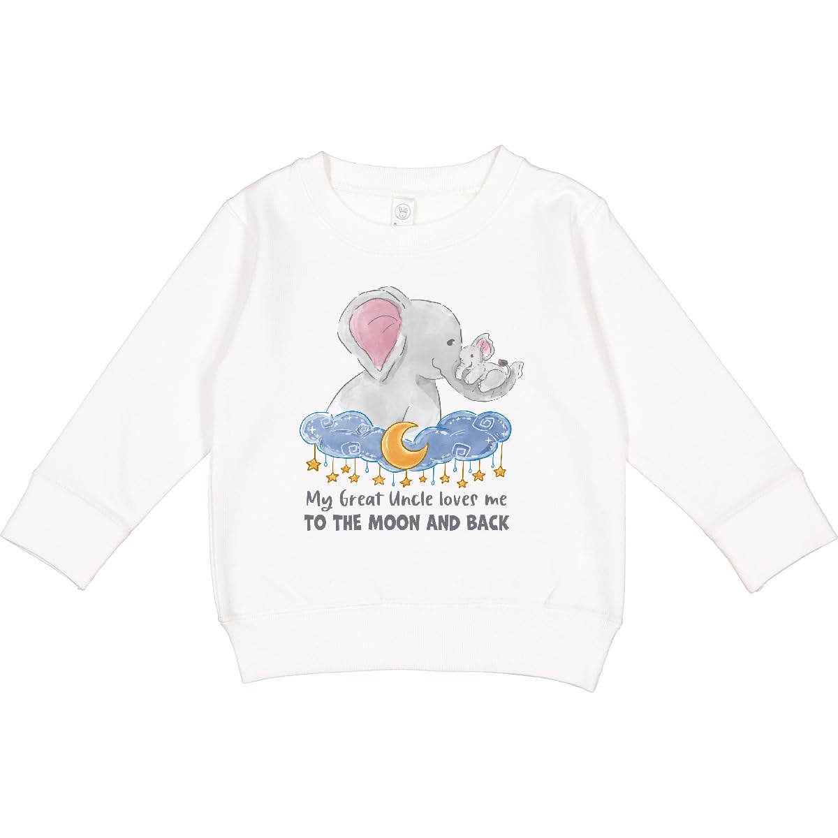 inktastic My Great Uncle Loves Me To the Moon and Back Elephant Family Toddler Sweatshirt 5-6 White 3b11a
