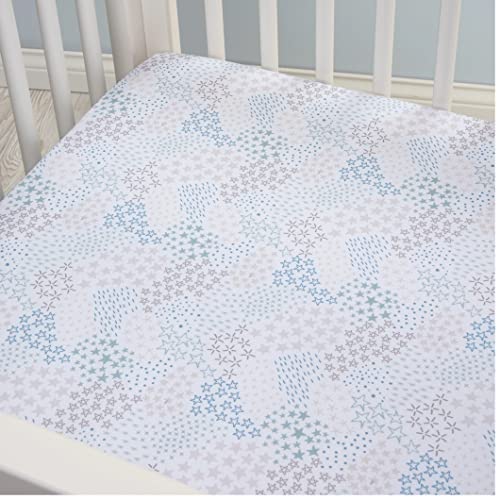 Image of Trend Lab Starry Night Fitted Crib SheetRainbow Fitted Crib Sheet for Baby Mattress, Made of 100% Cotton, Fits a Standard 28 x 52 in Crib Mattress