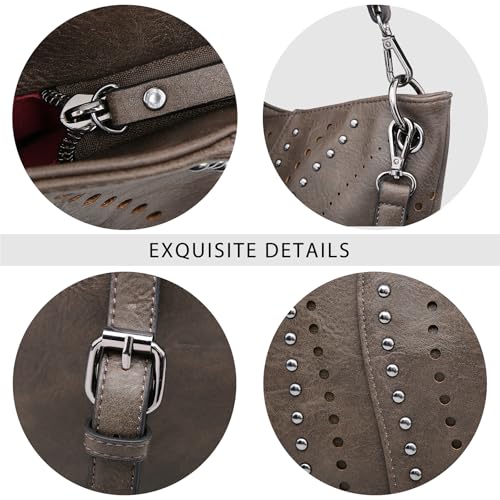 Image of Large Hobo Bags for Women Designer Crossbody Shoulder Purses PU Leather Tote Handbags with Wallet | Large